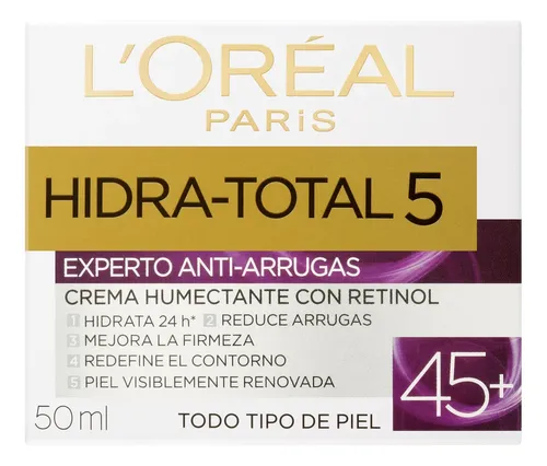 Crema Facial L´oreal Hidra Total Experto Antiedad +45 50 Ml