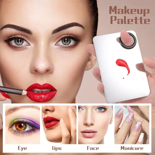 Set De Paletas Mezcladoras De Maquillaje Con Espátula