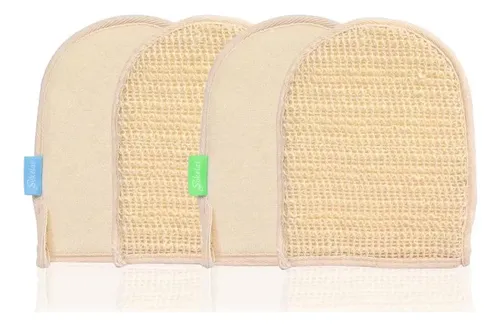 Guante Exfoliante De Baño Doble Cara, Sisal Y Algodón