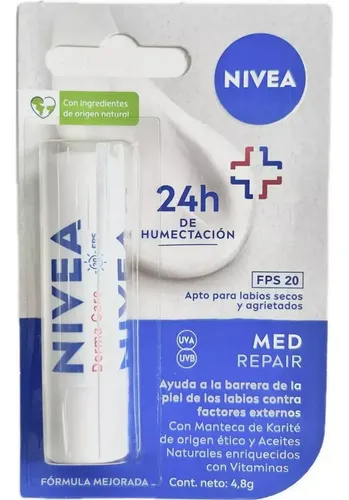 Protector Labial Humectante Nivea Derma Care Fps20 4.8g