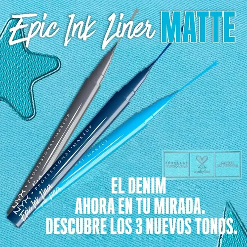 Delineador Líquido De Ojos Epic Ink Liner Matte De Nyx Stone Washed Mate