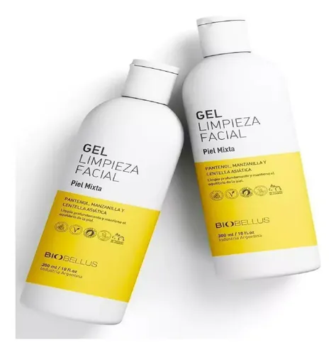 Gel Limpieza Facial Piel Mixta Pantenol Mazanilla Biobellus