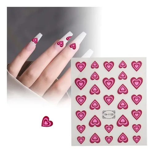 2 Regalos De San Valentín Stickers Para Uñas Acrílicas