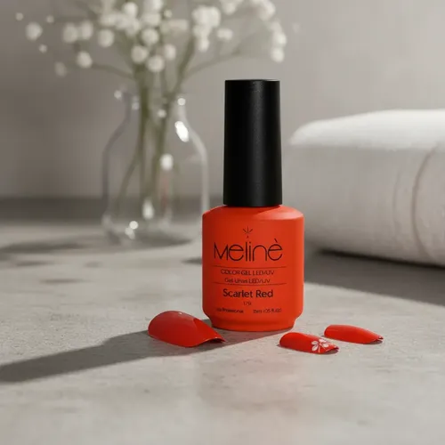 Meline Esmalte Semipermanente Gel Led/uv 179 Scarlet Red