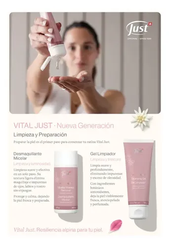 Combo Just Rostro Desmaquillante Micelar 150ml/gel Limpieza
