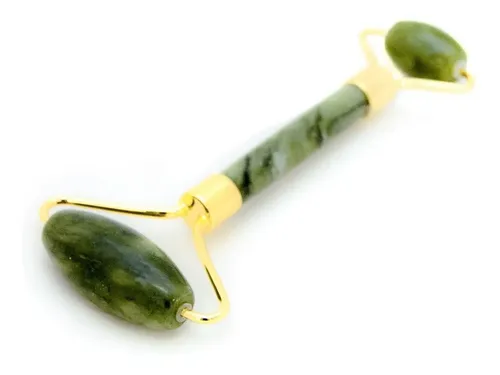 Masajeador Facial Corporal Rodillo Piedra Jade Verde Premium