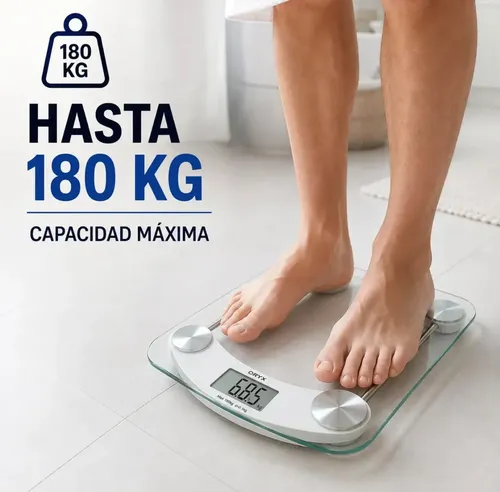 Balanza De Baño Digital Vidrio Templado Hasta 180 Kg Fcd