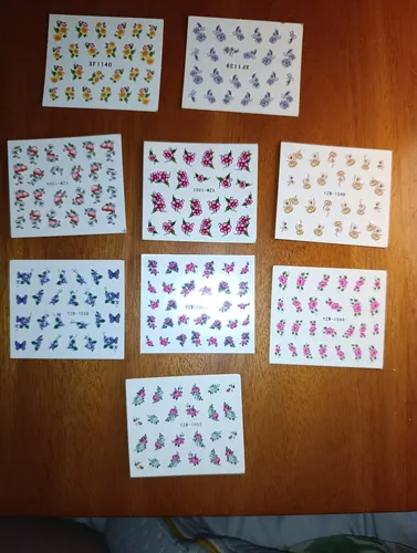 90 Stickers Para Uñas Al Agua Nail Art