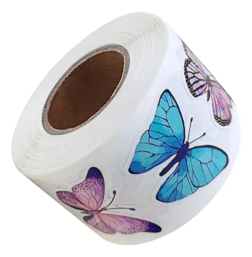 500 Pegatinas Con Forma De Flor Y Mariposa Para Manualidades