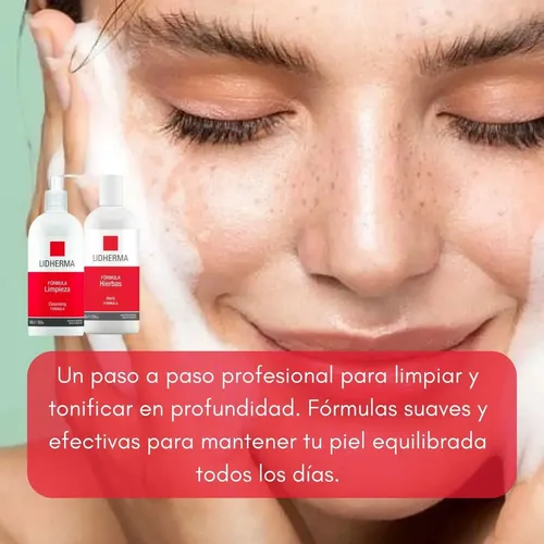Lidherma Kit Limpieza Emulsion Locion Hierbas Piel Sensible