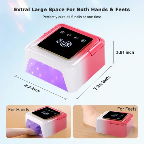 Lámpara De Uñas Led Uv Inalámbrica, Luz De Uñas