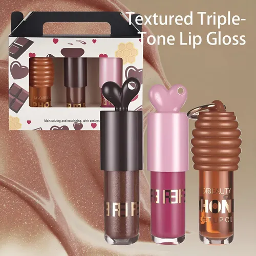 Set De 3 Gloss Con Llavero