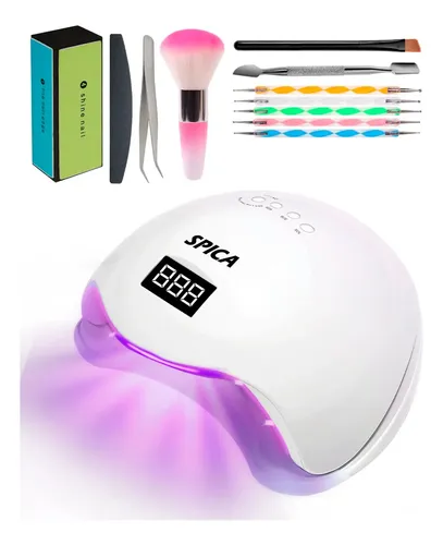 Cabina Led De Uñas 48w Spica Luz Uv Secador Manos Pies Color Blanco