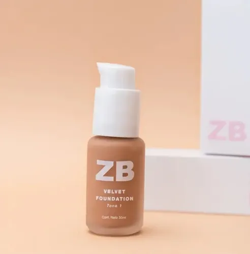 Zaira Beauty Velvet Foundation Tone 1 Oscuro Base Maquillaje