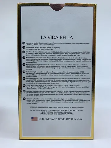 La Vida Bella Colonia Para Mujer, 3.4 Onzas