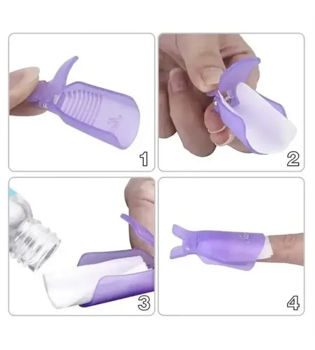 Kit Removedor Uv Esmaltes Semipermanente Broches Wipes Gel