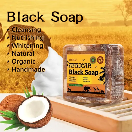 Ah Jabón Negro Africano Jabón De Baño Limpiador Corporal . L