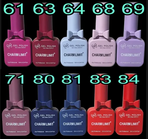 Esmaltes Charm Limit Semipermanente Color 10ml X 6