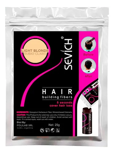 Fibras Capilares Sevich Recarga 25g Light Blonde Rubio Claro