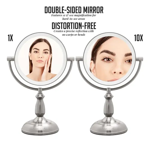 Espejo De Maquillaje Ovente 8 De Mesa Iluminado Con Aumento