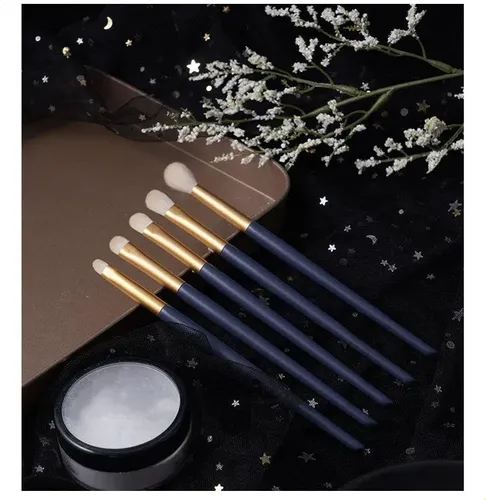 Set De Pinceles De Maquillaje Suaves Portable Para Ojos