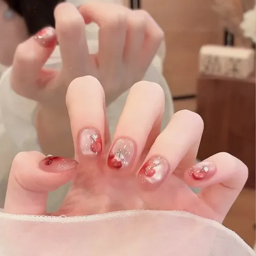 Calidad Superior Parche For Uñas Con Fruta Fresca Y Cereza