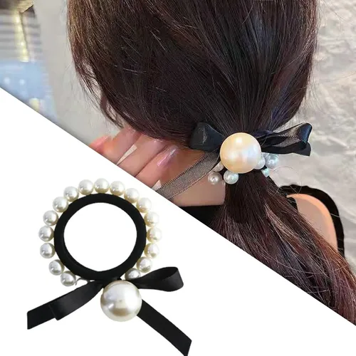 Cintas Elásticas Para El Pelo Con Perlas De Moda, Accesorios