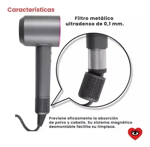 Secador De Pelo Profesional Premium 3 Velocidades Frio Calor