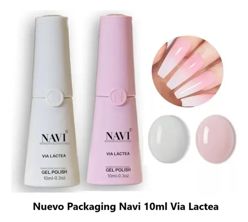 Kit De 3 Semipermanentes Gel Uv Led Negro- Blanco- V. Lactea