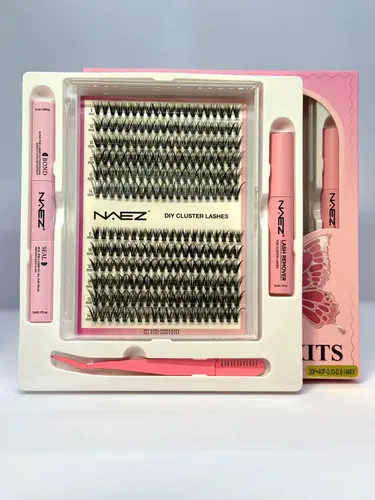Set Completo Pestañas Postizas Naez 30p 40p Adhesivo Sellado
