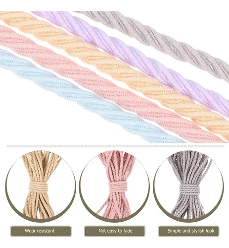 5 Pzs Ligas Elásticas Para Cabello Multicolor (pastel Blue, Beige, Pink, Gray, Lavender)