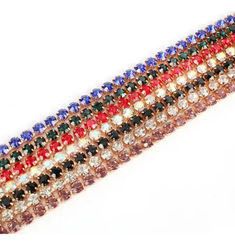 Pinza De Cabellero Con De De Imitación Cadena Larga Rojo