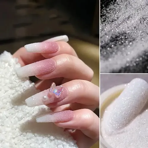 6 Piezas De Polvo De Glitter Para Uñas, Pigmento Para Manicu 6pcs