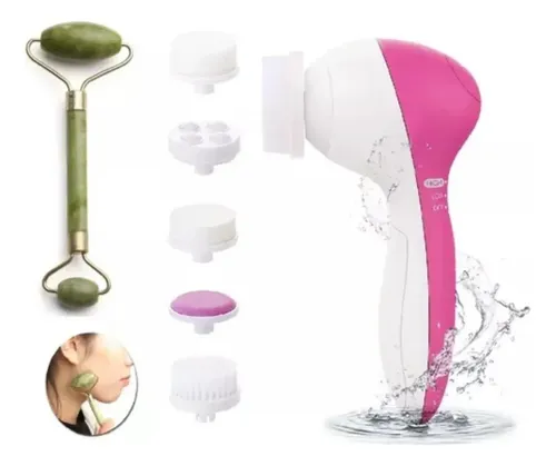 Cepillo Facial Brother’s Bazar Limpiador 5 En 1 + Rodillo Jade
