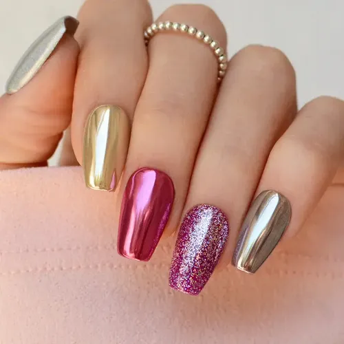 Magic Mirror Top Coat Pink Mask Para Aplicar Polvos