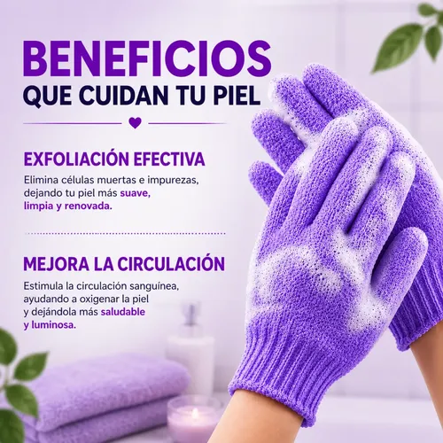 Guante Exfoliante Baño Ducha Corporal Piel Suave X Unidad