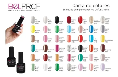 Esmalte De Uñas Color Belprof Top Coat Semipermanente X15ml