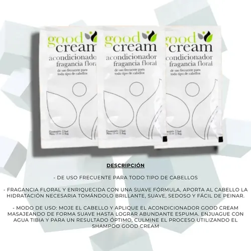Combo Hotel Hotelero Good Cream Shampoo Acond Jabon X100 C/u