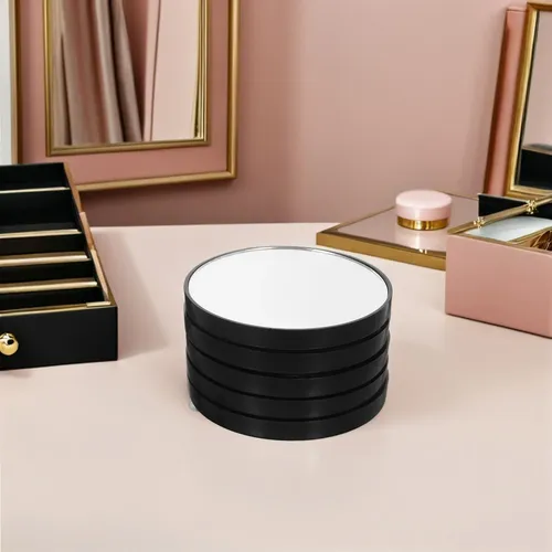 Espejo De Maquillaje Portátil Con Lupa, 5 Unidades, Con Vent