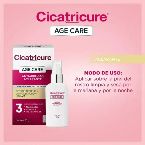 Cicatricure Crema Facial Age Care Antiarruga Aclarante 50gr