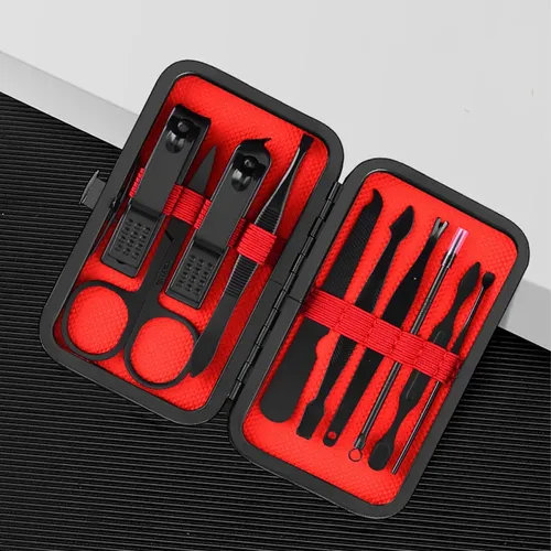 Ry. Kit Manicure 10 Piezas Con Estuche Portátil /cj