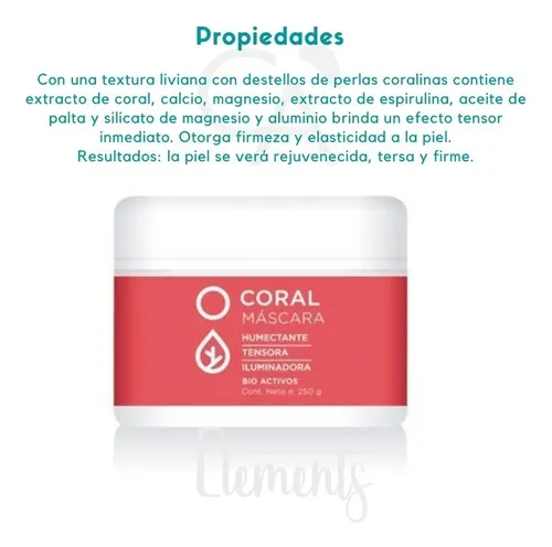 Mascara Coral Tensora Humectantante Iluminadora X 250 Icono Tipo de piel Normal