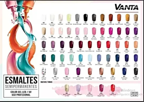 6 Esmaltes Semipermanentes Gel On-off Cabina Vanta X 15 Ml.