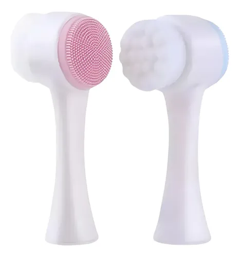 Cepillo Limpiador X3 Facial Doble Cara De Silicona Manual