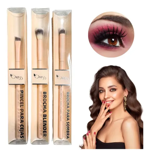 Brocha De Maquillaje Para Sombras Y Cejas Difuminar Definir Color Brocha Para Sombras