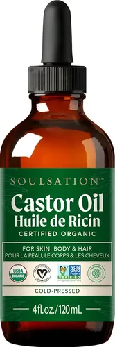 Aceite Ricino Orgánico 100% Puro Para Piel, Pelo Y Cuerpo