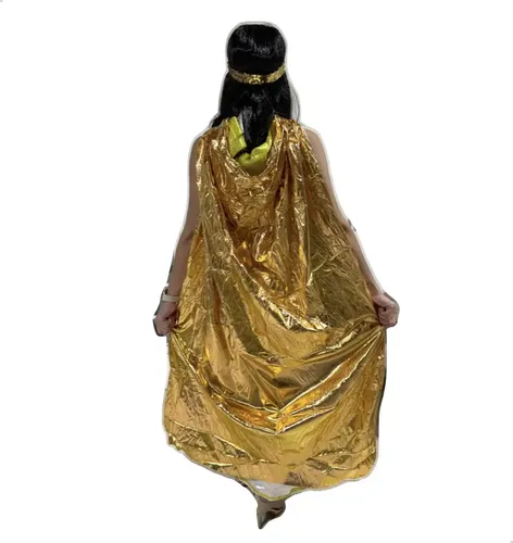 Disfraz Cleopatra Completo Vestido Capa Peluca Halloween