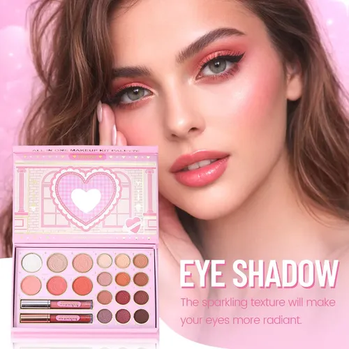 Paleta De Maquillaje Todo En Uno Con Sombra De Ojos, Rubor Y