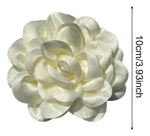 Broche De Flores De Camelia Para Mujer, Pinza De Pelo Grande