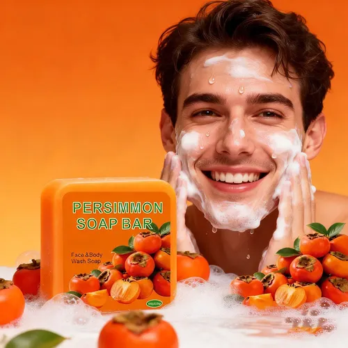 Pack 2 Jabón De Caqui Persimmon Soap Bar Quita Olor Corporal
